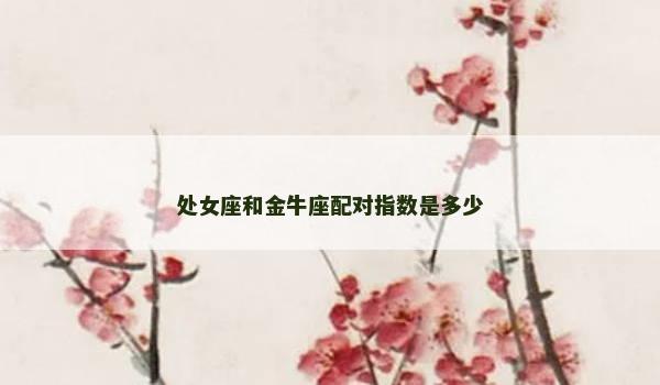 处女座和金牛座配对指数是多少